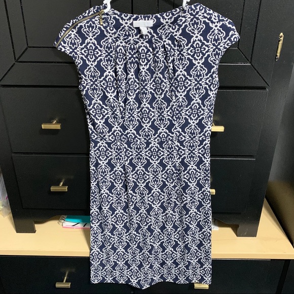 Charter Club  Petite Navy & White Dress w/Belt - Picture 2 of 13